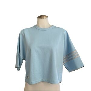 Adidas Blue Boxy Crop T-Shirt